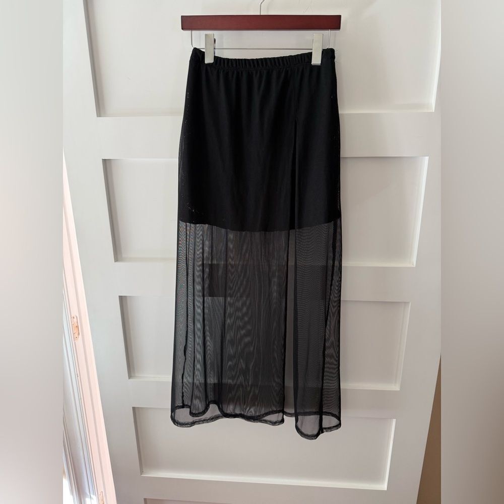Try This Elegant Black Sheer Women's Skirt